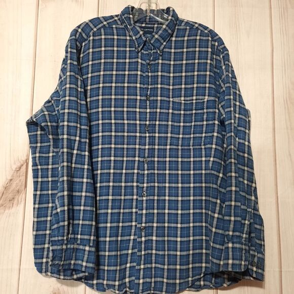 John‎ Ashford Shirt Men's Extra Large Flannel Plaid - Picture 1 of 9
